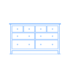 Furniture Dressers Chests Ikea Hemnes 8 Drawer Dresser Outline Icon Svg Set, Free Vectors File